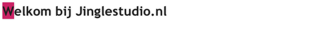 Welkom bij Jinglestudio.nl
